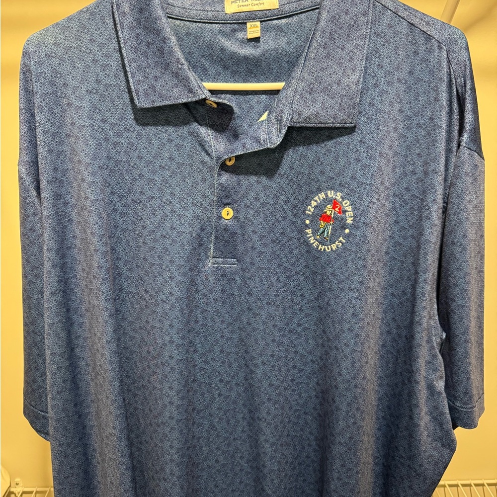 Peter Millar Blue Patterned Polo Shirt